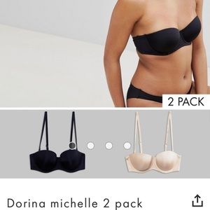 2 pack bandeau bra ASOS: Dorina Michelle
